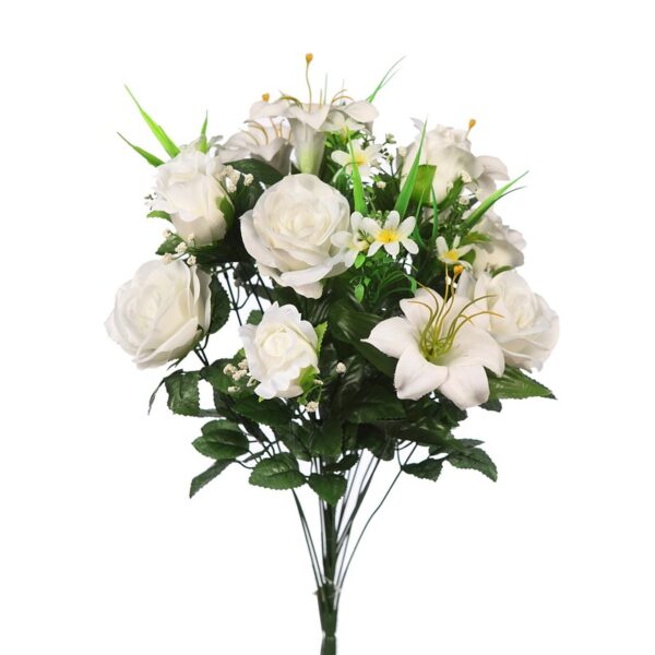 RAMO ROSAS Y LILYS X 18 ARTIFICIAL - Imagen 1
