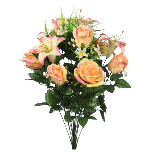 RAMO ROSAS Y LILYS X 18 ARTIFICIAL - Imagen 3
