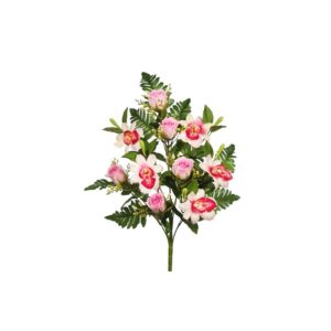 RAMO ROSAS Y ORQUIDEAS ARTIFICIAL