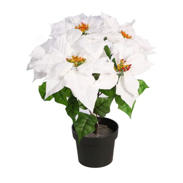 MACETA DE POINSETTIA ARTIFICIAL 48CM - Imagen 1