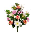 RAMO FRONTAL ROSAS Y LILYS 54 CM - Imagen 4