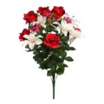 RAMO ROSAS Y LILYS ARTIFICIAL 60 CM - Imagen 2