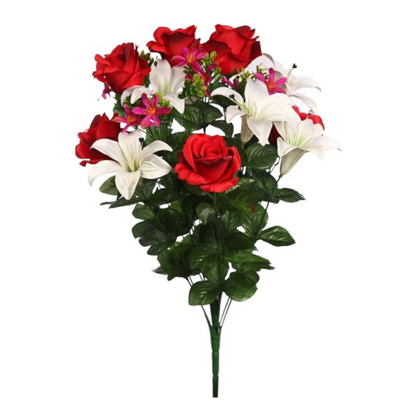 RAMO ROSAS Y LILYS ARTIFICIAL 60 CM - Imagen 2