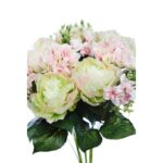 BOUQUET DE PEONIA Y HORTENSIA 60CM - Imagen 6