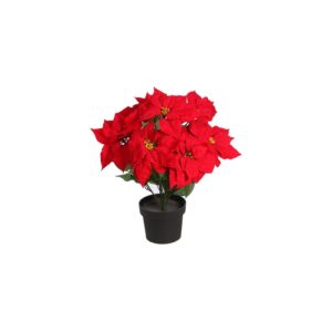 MACETA DE PASCUERO CON 7 FLORES ARTIFICIALES 48CM