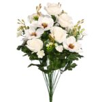 RAMO DE MAGNOLIAS Y ROSAS ARTIFICIAL 60CM