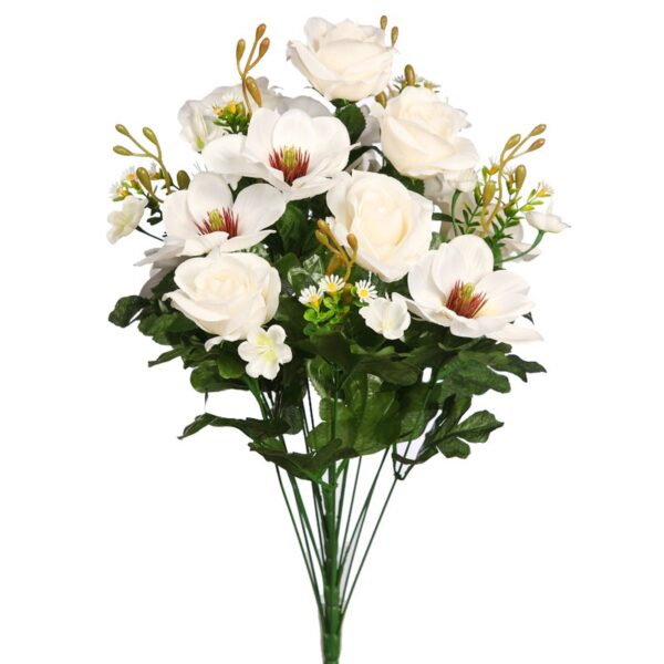 AD0732.02_0 RAMO DE MAGNOLIAS Y ROSAS ARTIFICIAL 60CM - Imagen 1