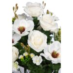 RAMO DE MAGNOLIAS Y ROSAS ARTIFICIAL 60CM - Imagen 2