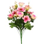 RAMO DE MAGNOLIAS Y ROSAS ARTIFICIAL 60CM - Imagen 7