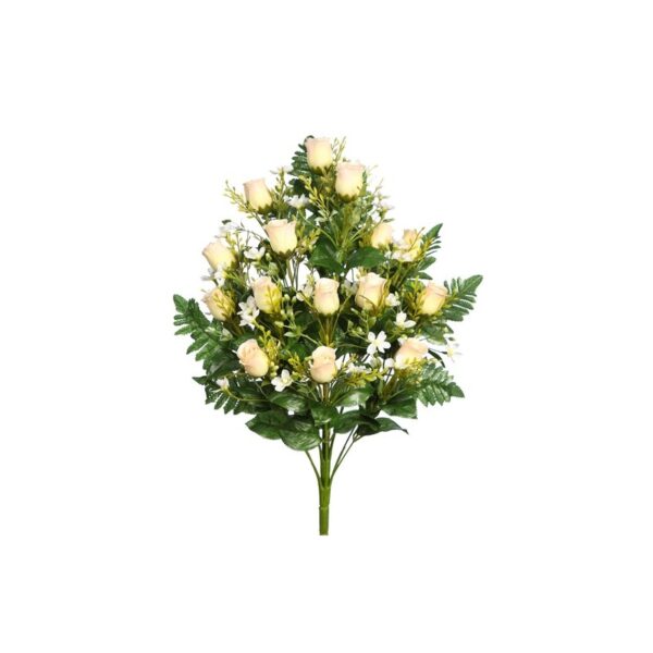 AD0739_0 RAMO DE UNA CARA ROSAS ARTIFICIAL 52CM - Imagen 1