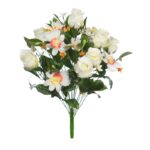 RAMO ROSAS Y ORQUIDEAS ARTIFICIAL 50CM