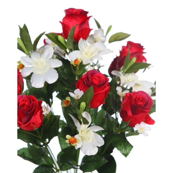 RAMO ROSAS Y ORQUIDEAS ARTIFICIAL 50CM - Imagen 4