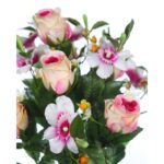 RAMO ROSAS Y ORQUIDEAS ARTIFICIAL 50CM - Imagen 8
