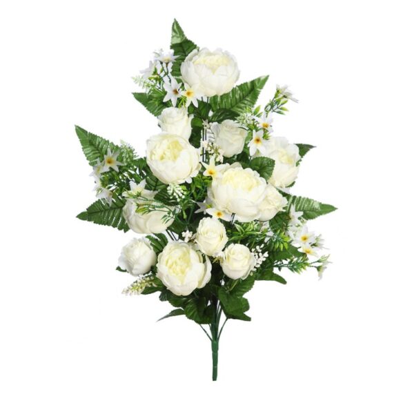 RAMO PEONIAS DE UNA CARA 60CM - Imagen 1
