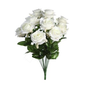 BOUQUET ROSAS Y GYPSOFILA ARTIFICIAL 55CM