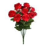 BOUQUET ROSAS Y GYPSOFILA ARTIFICIAL 55CM - Imagen 3