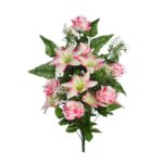 BOUQUET ROSAS Y LILYS ARTIFICIAL 62CM - Imagen 7