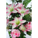 BOUQUET ROSAS Y LILYS ARTIFICIAL 62CM - Imagen 8