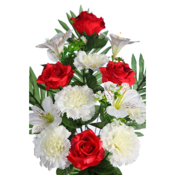 BOUQUET CLAVEL Y ASTROMELIAS ARTIFICIAL 55CM - Imagen 4