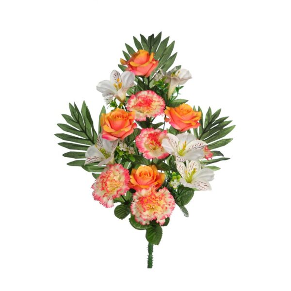 BOUQUET CLAVEL Y ASTROMELIAS ARTIFICIAL 55CM - Imagen 5