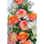 BOUQUET CLAVEL Y ASTROMELIAS ARTIFICIAL 55CM - Imagen 6