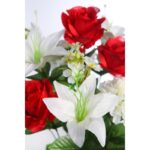 RAMO ROSA Y LILY ARTIFICIAL 48CM - Imagen 4