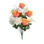 RAMO ROSA Y LILY ARTIFICIAL 48CM - Imagen 5