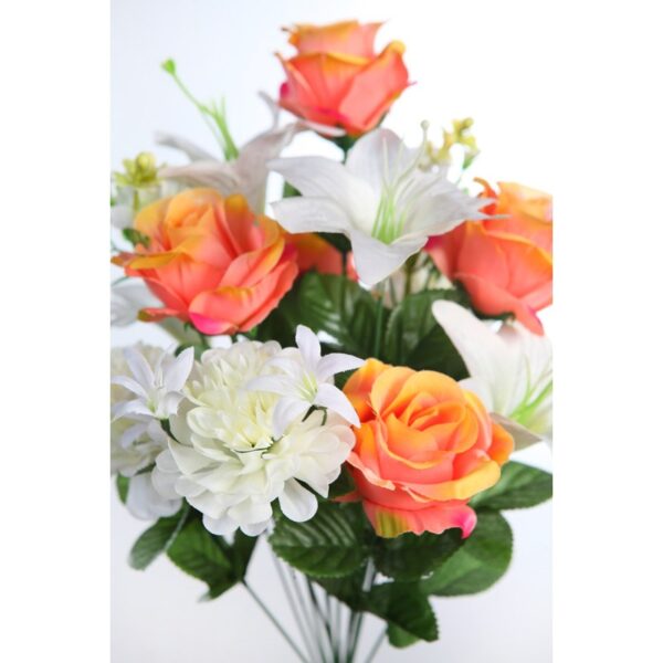 RAMO ROSA Y LILY ARTIFICIAL 48CM - Imagen 6