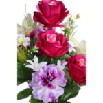 RAMO ROSA Y LILY ARTIFICIAL 48CM - Imagen 8