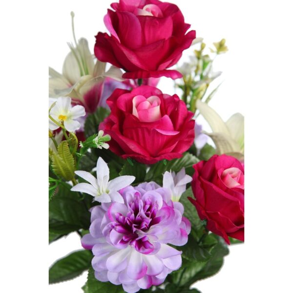 RAMO ROSA Y LILY ARTIFICIAL 48CM - Imagen 8