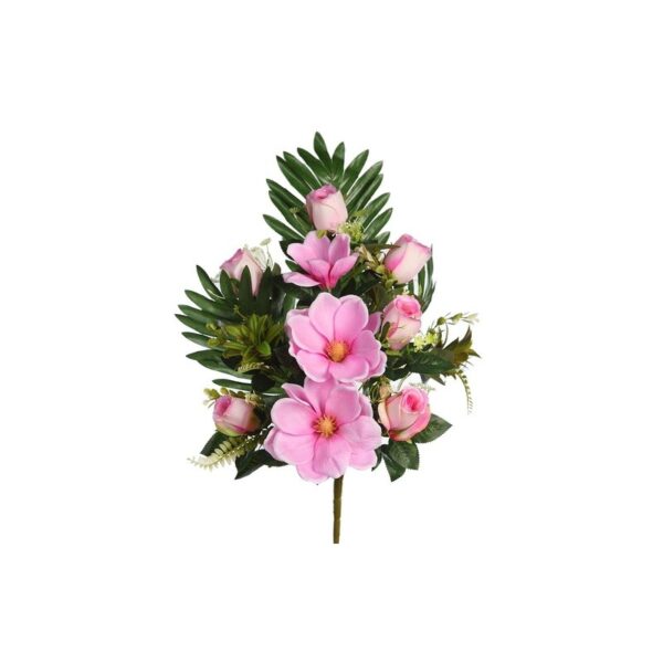RAMO MAGNOLIAS Y ROSAS ARTIFICIAL 62CM - Imagen 1