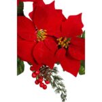 CORONA POINSETTIA BERRY Y PIÑAS Ø 45CM - Imagen 2