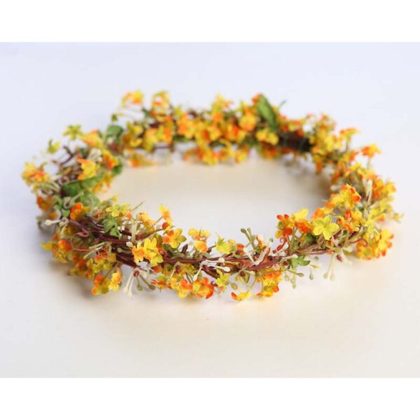 CORONA FLOR ARTIFICIAL NIÑA COMUNIÓN BODA Ø20CM - Imagen 5