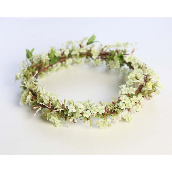 CORONA FLOR ARTIFICIAL NIÑA COMUNIÓN BODA Ø20CM - Imagen 1