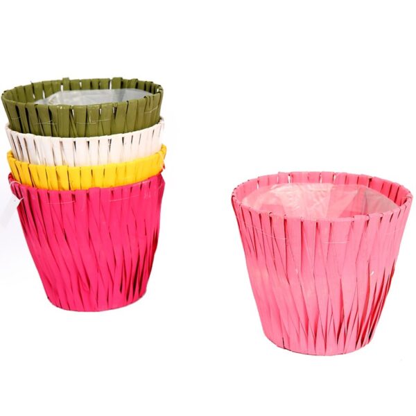 CESTA SURTIDA COLORES Ø19 CM, ALTO 18 CM - Imagen 1