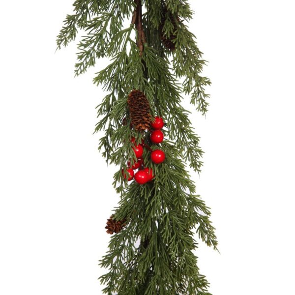 GUIRNALDA DE PINO Y BERRY ARTIFICIAL 145CM - Imagen 2