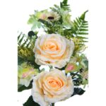 RAMO ROSAS Y HELECHO ARTIFICIAL 46CM - Imagen 6