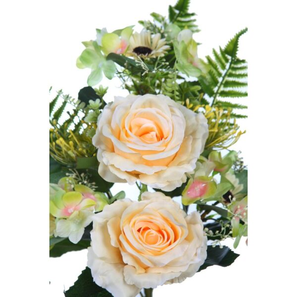 RAMO ROSAS Y HELECHO ARTIFICIAL 46CM - Imagen 6