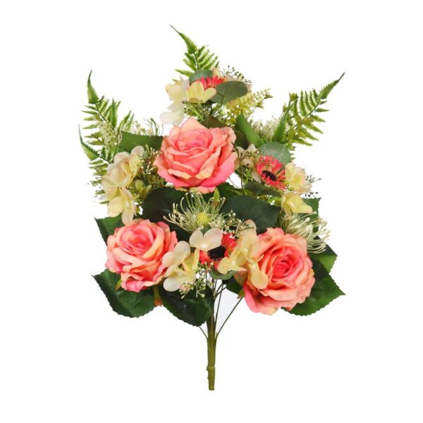 RAMO ROSAS Y HORTENSIAS ARTIFICIAL 50CM - Imagen 3