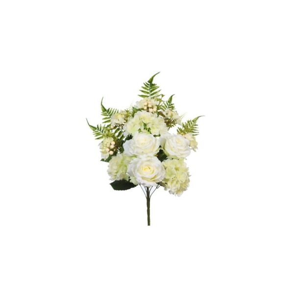 BOUQUET HORTENSIAS Y ROSAS 50CM - Imagen 1