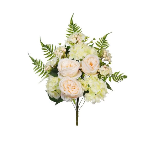 BOUQUET HORTENSIAS Y FLORES ARTIFICIAL 52CM - Imagen 1