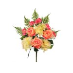 BOUQUET HORTENSIAS Y FLORES ARTIFICIAL 52CM - Imagen 5