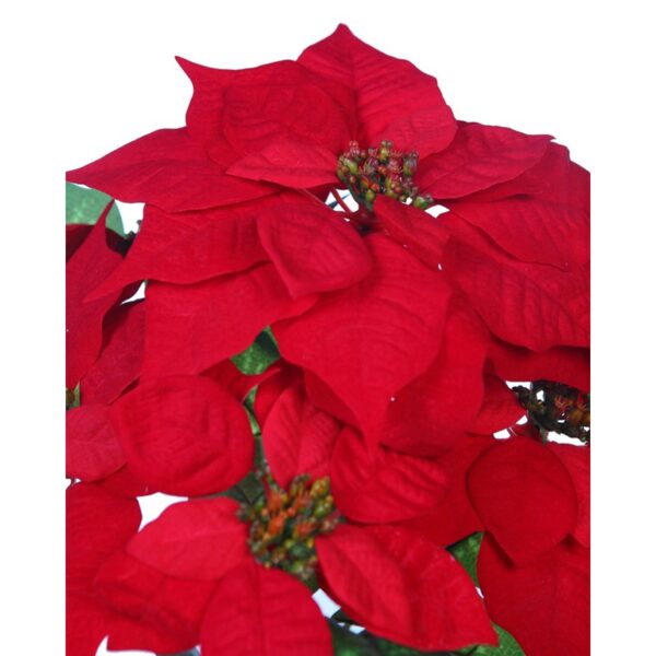POINSETTIA X5 EN MACETA ARTIFICIAL 40CM - Imagen 2