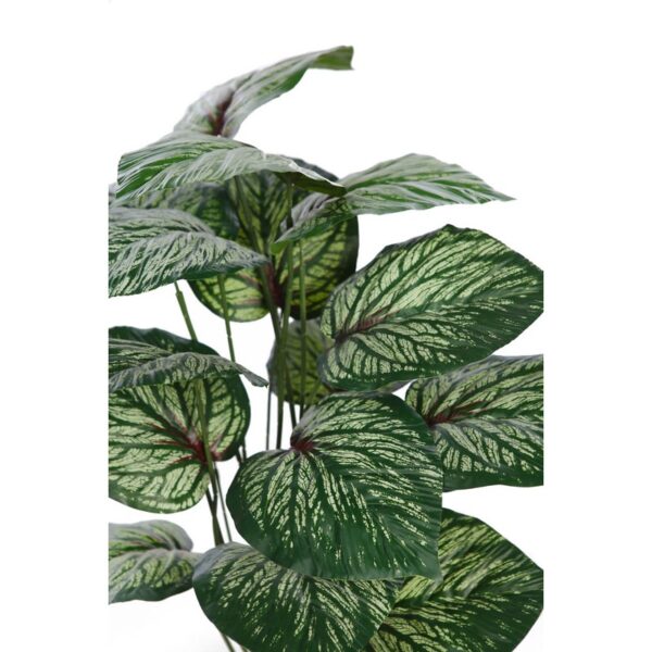 PLANTA CALADIUM VERDE EN MACETA ARTIFICIAL 65CM - Imagen 2