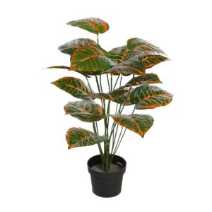 PLANTA CROTON EN MACETA ARTIFICIAL 65CM