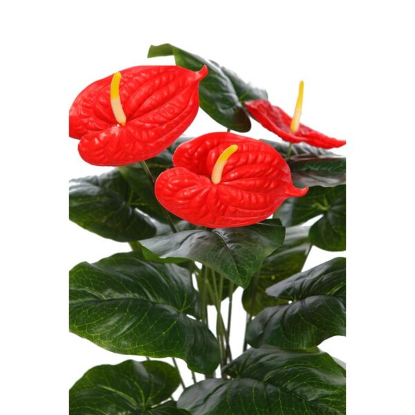 ANTHURIUM ARTIFICIAL EN MACETA 65CM - Imagen 2