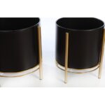 SET 3 MACETEROS CON PIE METALICO 30CM - Imagen 2