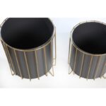 SET 3 MACETEROS PIE DORADO 33CM - Imagen 3