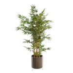 SET 3 MACETEROS PIE DORADO 33CM - Imagen 4