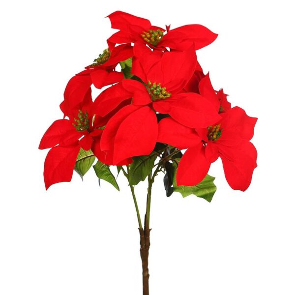 FLOR DE PASCUA X7 ARTIFICAL 50CM - Imagen 1